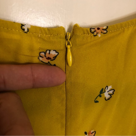 Bella Ella Golden horizon Mustard Yellow floral wrap maxi Dress Gorgeous Sz M - Picture 13 of 15